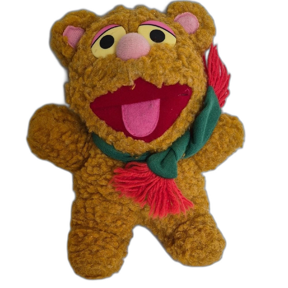 Vintage 1987 McDonald's Muppet Babies Fozzie Bear Christmas Plush - 8" Muppets